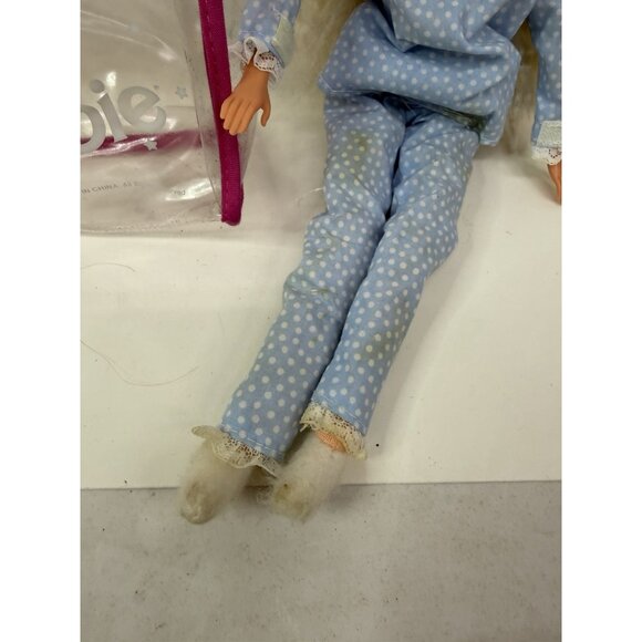 W/ ORIGINAL BAG! Vintage 1994 Slumber Party Barbie #12696 in Blue Dot Pajamas - Picture 5 of 11